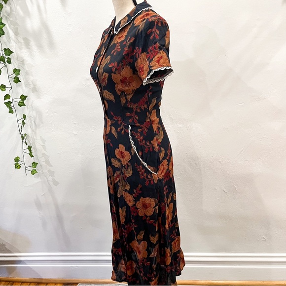 Christy Dawn S Sebastian Floral Lace Trim Dress - Picture 6 of 11